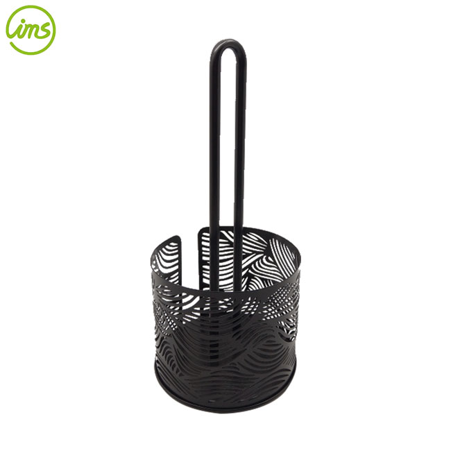 Paper Towel Holder, Black Wave